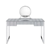 Myles Antique White & Chrome Finish Vanity Desk Model AC00840 By ACME Furniture